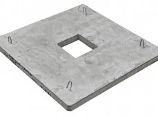 Плита ПЯП-ОД-1,6х1,6 якорная прямоугольная с отверстием дренажным